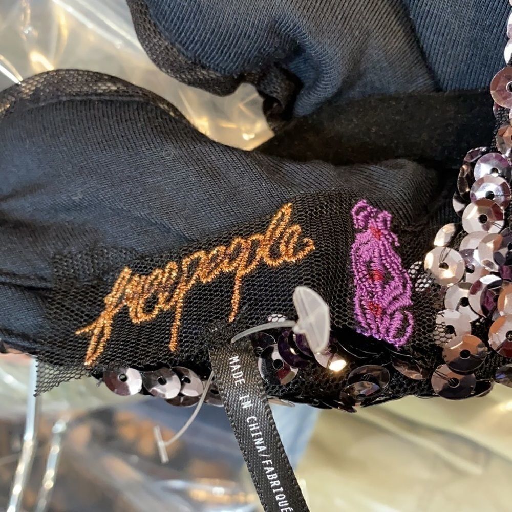 FREE PEOPLE DEZDEMONA MINI DRESS BLACK - Picture 10 of 11